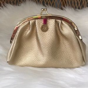 Victoria’s Secret gold small pouch bag